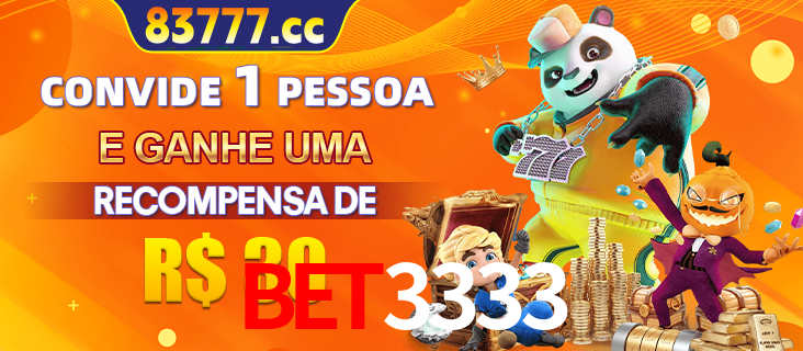 Banner institucional da BET3333 sobre parceria de marcas e criação de uma marca de excelência, apresentando os mascotes de jogos populares como o Fortune Tiger.