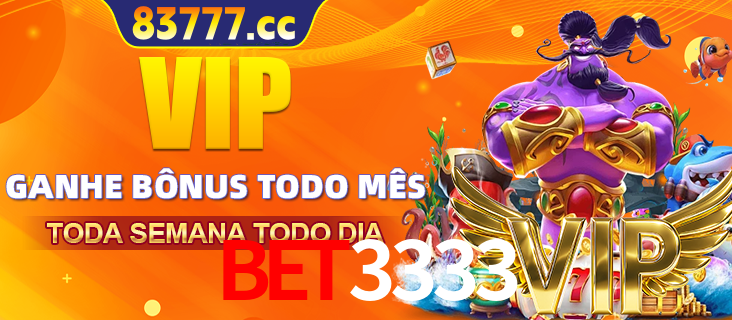 Banner promocional do BET3333 oferecendo 100% de recompensas adicionais contínuas para quem fizer o login diário (Daily sign-in), com um mascote de coelho.