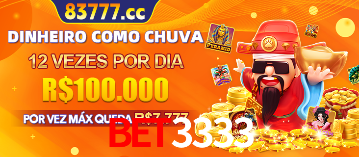 Banner do programa de recompensas Recomende para amigos do BET3333, detalhando os bônus por convidar amigos, com prêmios que chegam a R$288.888.